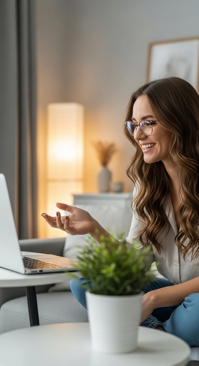 ragazza in psicoterapia online