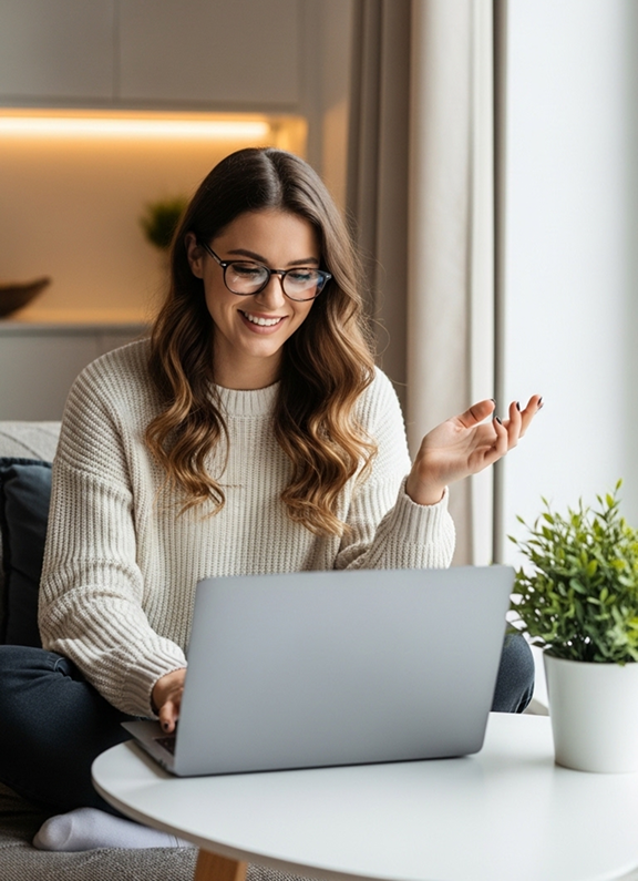 ragazza in psicoterapia online