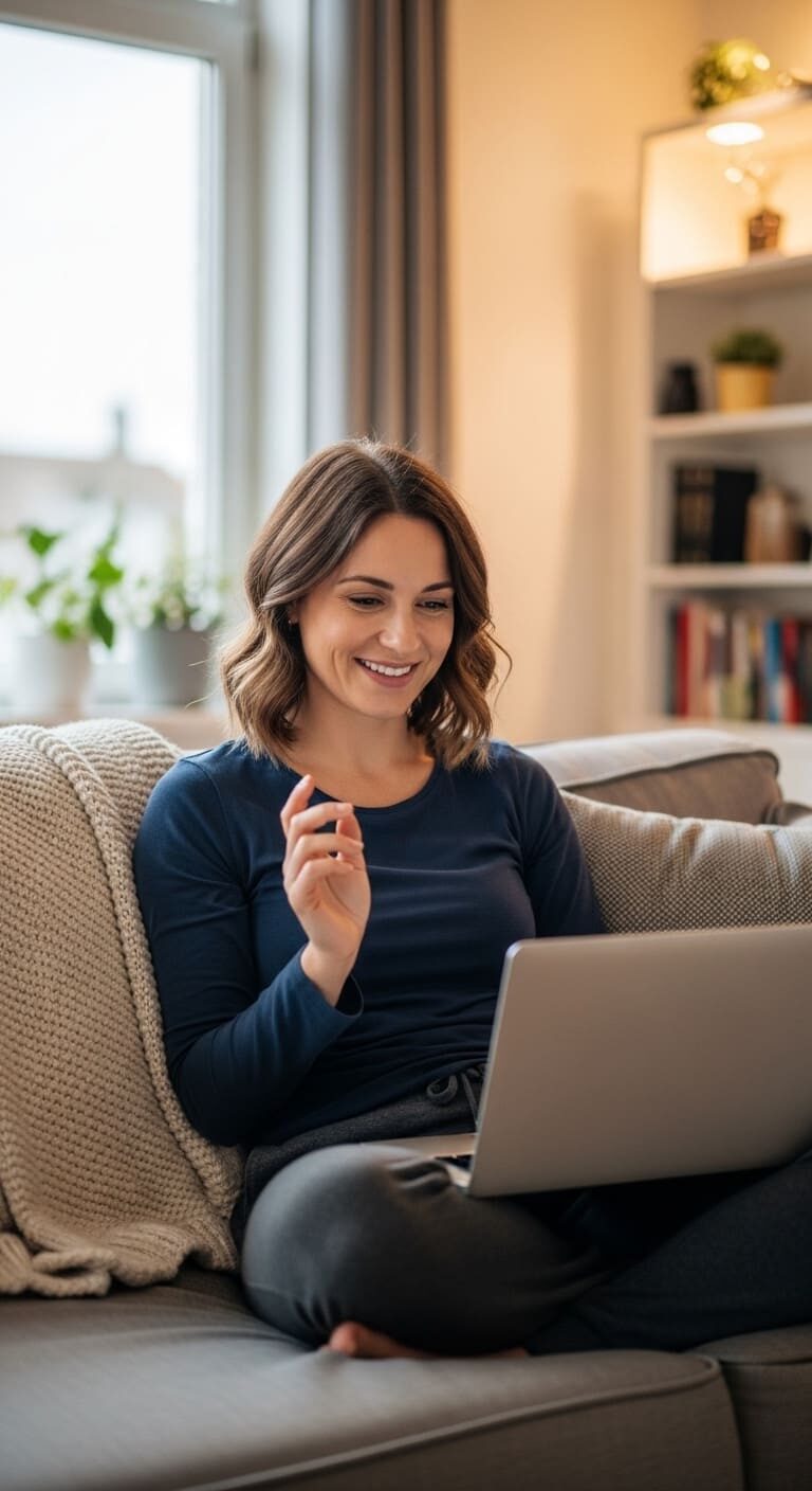 ragazza in psicoterapia online