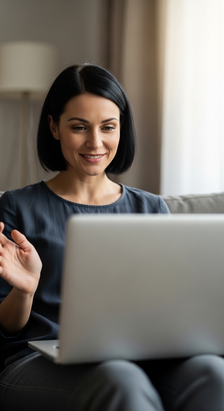 ragazza in psicoterapia online